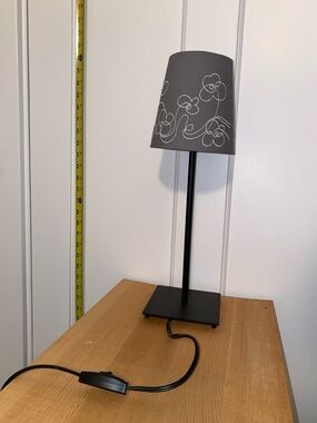 IKEA bedside lamp / desk lamp with floral design